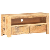 vidaXL Szafka pod TV, 90x30x40 cm, lite, surowe drewno mango