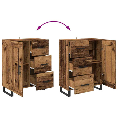 Highboard 2 szt. Stare drewno 69,5 x 34 x 180 cm