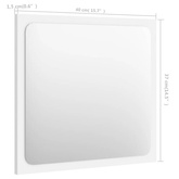 vidaXL Lustro łazienkowe, białe, 40x1,5x37 cm, płyta wiórowa