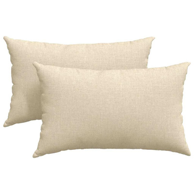 Poduszki na sofę 2 pcs Kremowy 50 x 30 cm tkanina