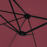 Podwójny parasol ogrodowy, bordowy, 449x265 cm