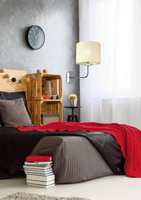 Kinkiet chromowy abażur tkany E14 40W lampa Estera Candellux 21-11473