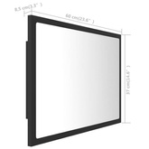 vidaXL Lustro łazienkowe z LED, szare, 60x8,5x37 cm, akryl