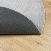 vidaXL Dywan IZA z krótkim włosiem, szary, Ø 200 cm