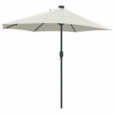 Parasolka ogrodowa piaskowy 294 x 150 x 223 cm Poliester i Stal