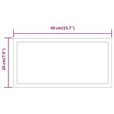 vidaXL Lustro łazienkowe z LED, 40x20 cm