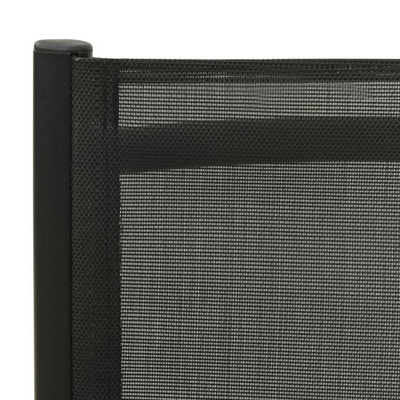 vidaXL Składane krzesła ogrodowe 2 szt., textilene i aluminium, czarne