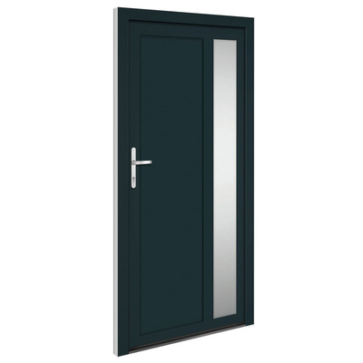 Drzwi wejściowe, antracytowe, 108x208 cm, PVC vidaXL