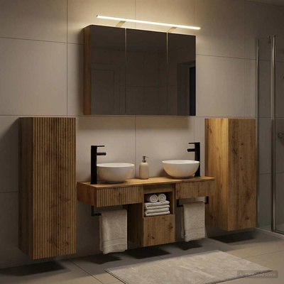 Zestaw mebli łazienkowych 6 szt. Dąb artisan