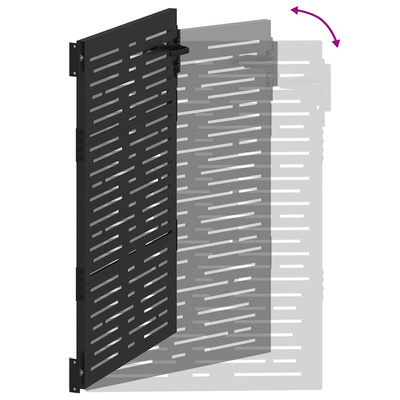 Brama ogrodowa Czarny 110 x 130 cm Stal malowana proszkowo
