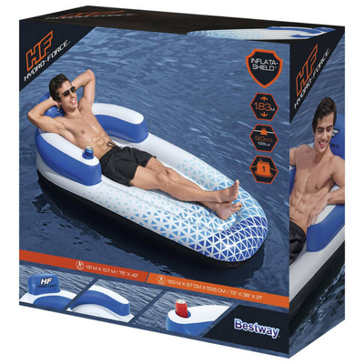 Bestway Pływający leżak Hydro Force, 183x97 cm, niebieski model standard