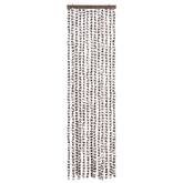 Zasłona przeciwko owadom, kolor taupe i biel, 56x185 cm, szenil