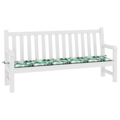 Poduszka na ławkę Materiał Oxford Wzór liścia 200 x 50 x 3 cm