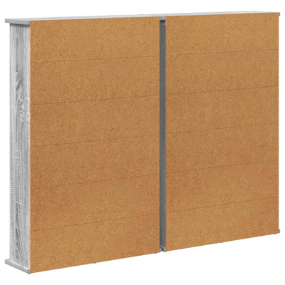 Kabinet na płyty CD 2 szt. Szary Sonoma 60 x 17 x 92 cm