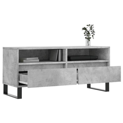 vidaXL Szafka pod TV, szarość betonu, 100x34,5x44,5 cm model standard