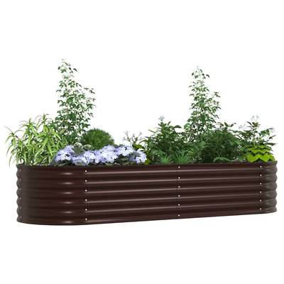 Podniesiony grządka Brązowy 240 x 80 x 44 cm Stal