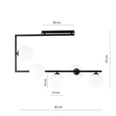 Lampa sufitowa SOMA 5 BL OPAL