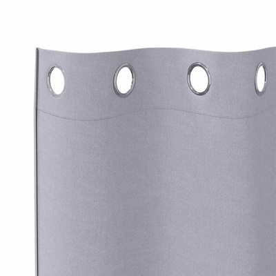 Firany blackout z kółkami 2 pcs Metaliczny Szary 175 x 140 cm