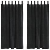 Zasłony zaciemniające 2 pcs Czarny 140 x 175 cm Aksamit