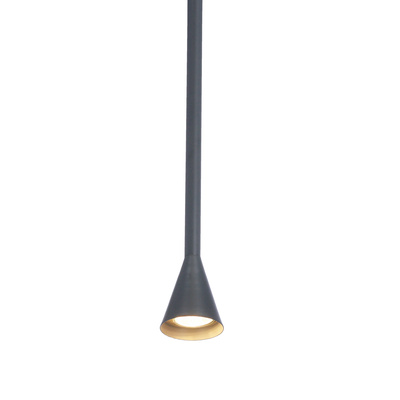 Lampa wisząca tuba Tucson szara pojedyncza GU10 metalowa