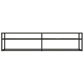vidaXL Szafka pod TV, czarny marmur, 180x40x40,5 cm, szkło hartowane
