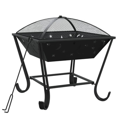 vidaXL Palenisko z pogrzebaczem, 50 cm, XXL, stal model standard