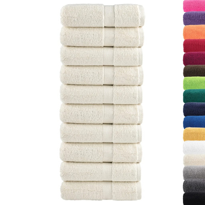 Ręczniki myjące Premium SOLUND 10 szt. Kremowe 30x30 cm 600 gsm