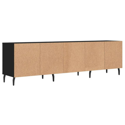 vidaXL Szafka pod TV, czarna, 150x30x44,5 cm, materiał drewnopochodny