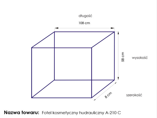 Fotel kosmetyczny hyd. A 210C pedi biały 100714
