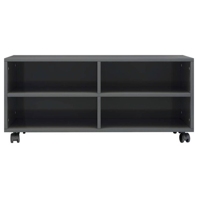 vidaXL Szafka pod TV, wysoki połysk, szara, 90x35x35 cm