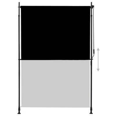vidaXL Roleta zewnętrzna, 150x270 cm, antracytowa