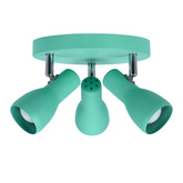 Lampa sufitowa Picardo plafon regulowany 3-punktowy metalowy zielony E14