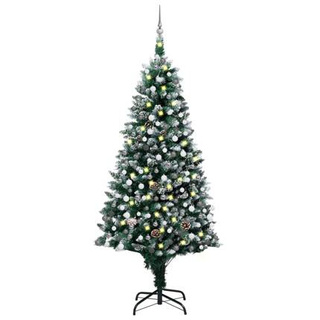 vidaXL Sztuczna choinka z lampkami, bombkami i szyszkami, 210 cm wariant 5