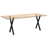 Nogi do stołu jadalnego w kształcie litery X 2 szt. Czarne 57x(72-73) cm Stal