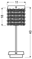 Lampka nocna Classic czerwona glamour kryształki 1xG9 Candellux