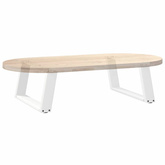 Nogi do stolika kawowego w kształcie litery U 2 szt. Białe 70x(30-31) cm Stal