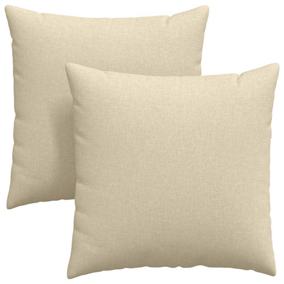 Poduszki na sofę 2 pcs Kremowy 60 x 60 cm tkanina