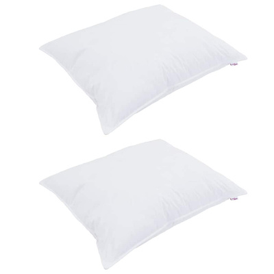 Poduszka z poduszką 2 pcs Biały 60 x 80 cm bawełna