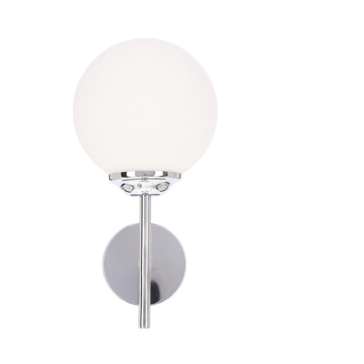 BELWEDER lampa kinkiet chromowy 1x40W E14 klosz biały  21-39811