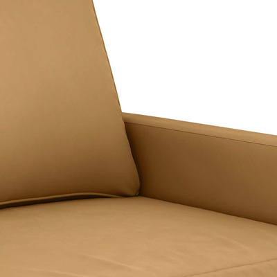 Sofa 2-osobowa, brązowa, 140 cm, tapicerowana aksamitem