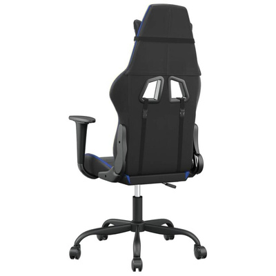 vidaXL Fotel gamingowy, czarno-niebieski, sztuczna skóra wariant 5