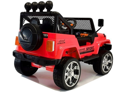 Auto na Akumulator S2388 Pilot Światła LED Radio Jeep Czerwony 4x45W