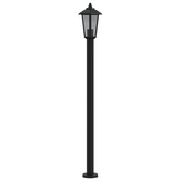 Lampa ogrodowa na słupku, czarna, 120 cm, stal nierdzewna