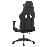 vidaXL Fotel gamingowy, czarno-złoty, sztuczna skóra model standard