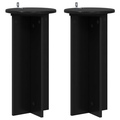 Stojak na rośliny 2 pcs Czarny 29,5 x 29,5 x 60 cm