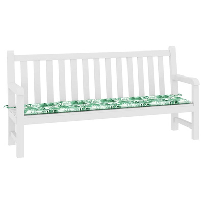 Poduszka na ławkę Materiał Oxford Wzór liścia 200 x 50 x 3 cm