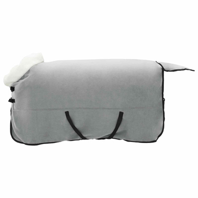 Koc dla Koni Całkowity Jasny Szary 125 cm Polarowy fleece