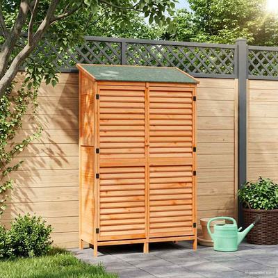 Shed ogrodowy brązowy 106 x 56 x 176,5 cm Drewno Świerkowe
