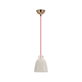 Lampa wisząca SEWILLA biała - z ceramicznym kloszem - skandynawska lampa do kuchni i jadalni