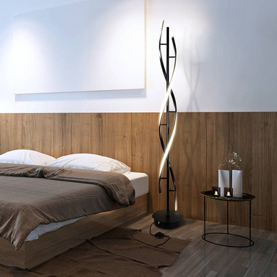 Lampa stojąca trend czarna 70W + pilot dl-f10